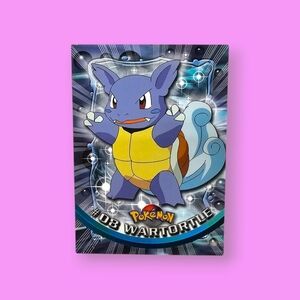 Pokemon 1999 TOPPS Wartortle #08 Blue Logo TV Animation Edition Card